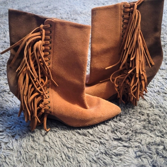 Leather Bebe Wedges - Picture 2 of 3